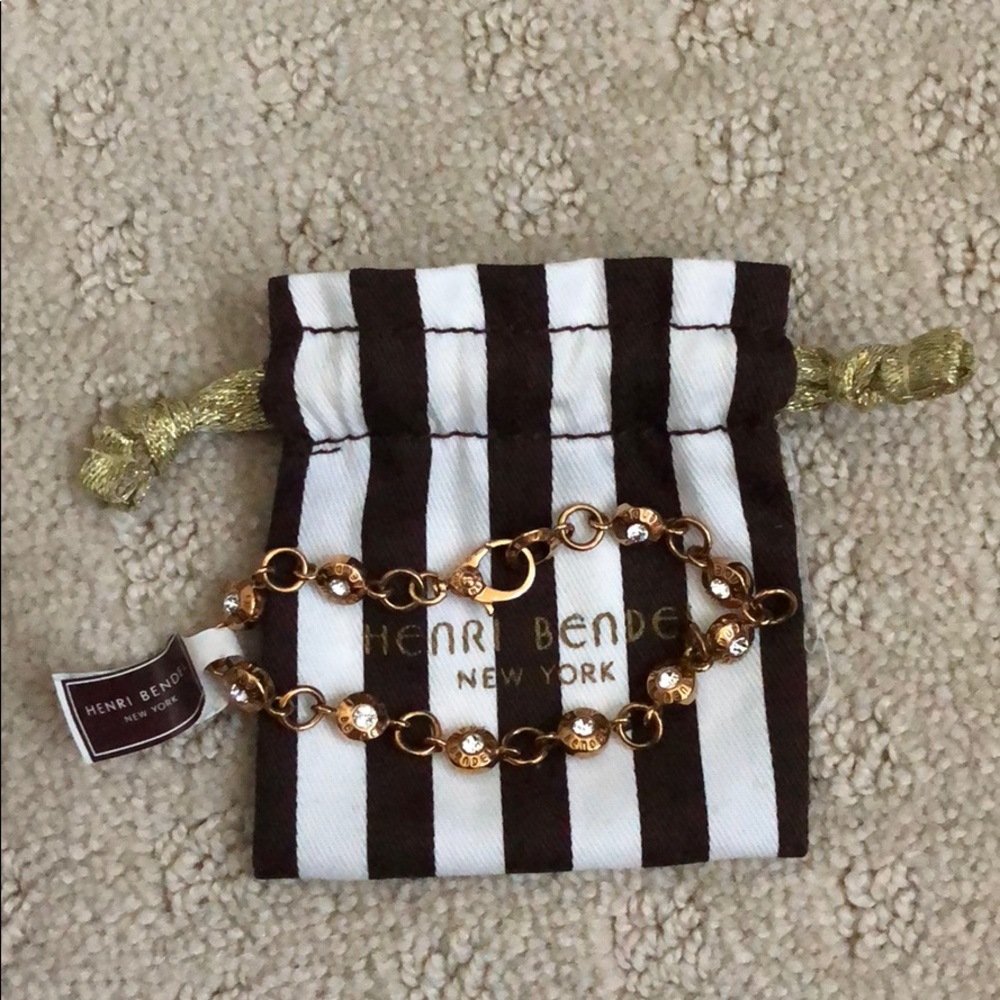 Henri Bendel New York gold bracelet with jewels
